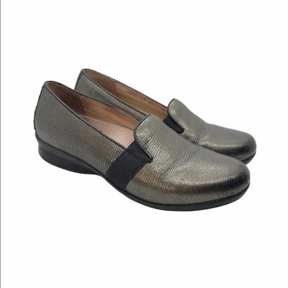 Dansko | Addy Lizard Metallic Leather Loafer | Slip-On Shoes | EU 37 (USA 6.5)